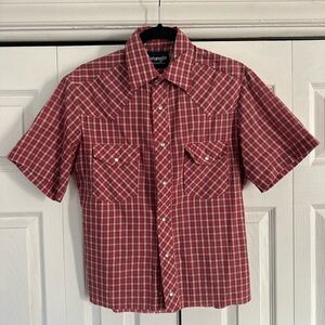 Wrangler Men's Casual Red Checkered Shirt